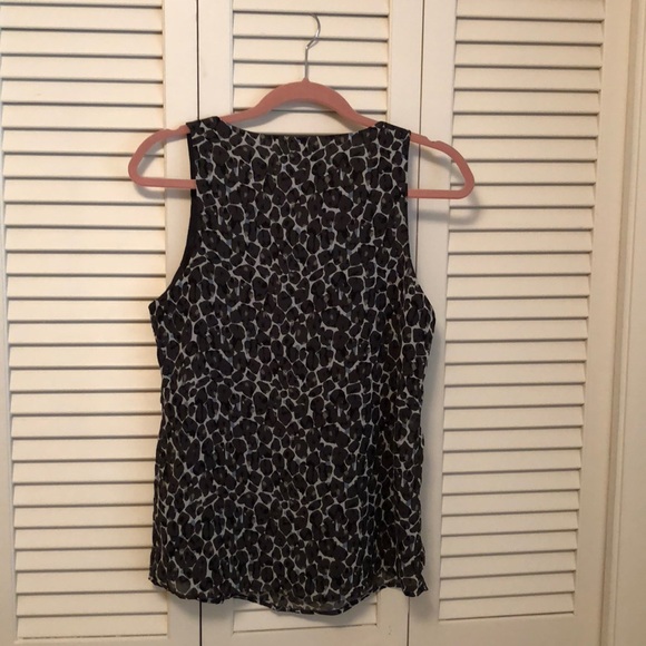 Black print Banana Republic beaded tank top - Picture 2 of 4